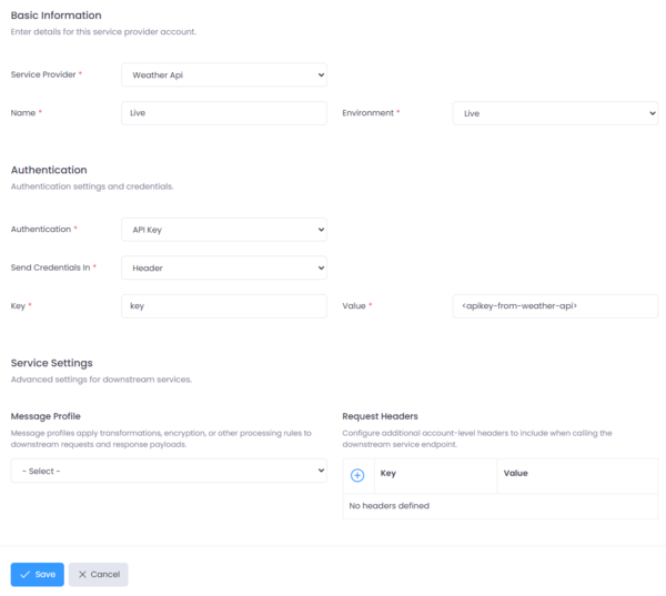 Create a Service Provider Account